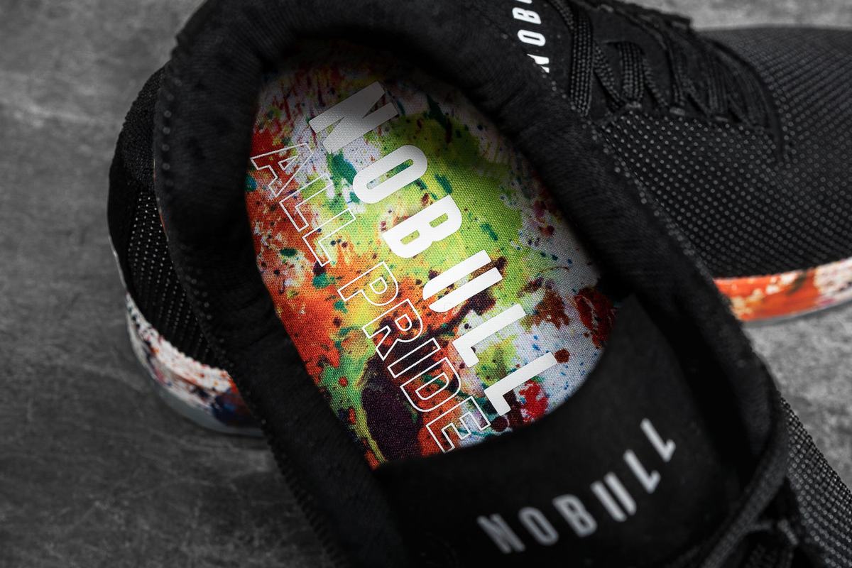 Nobull Superfabric Art Work Men's Trainers Black | Australia (DO2815)